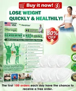 𝐇𝐞𝐚𝐥𝐫𝐢𝐳𝐞® Moringa Berberine X NAD+ 10-in-1 Advancedd Nano Microneedle Patch
