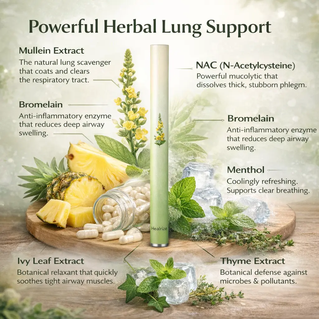 Healrize® Natural Mullein Lung Support Aroma Diffuser