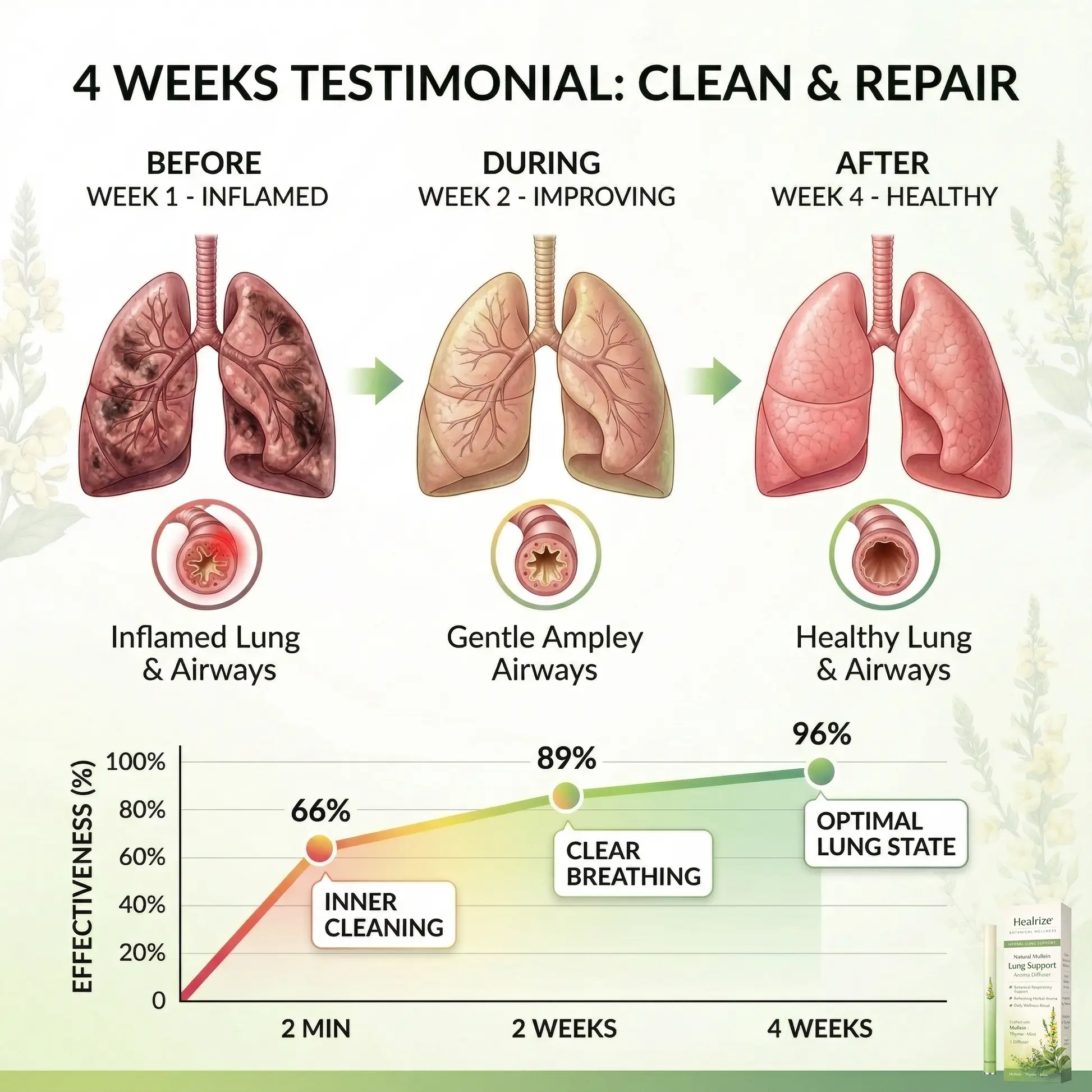 Healrize® Natural Mullein Lung Support Aroma Diffuser