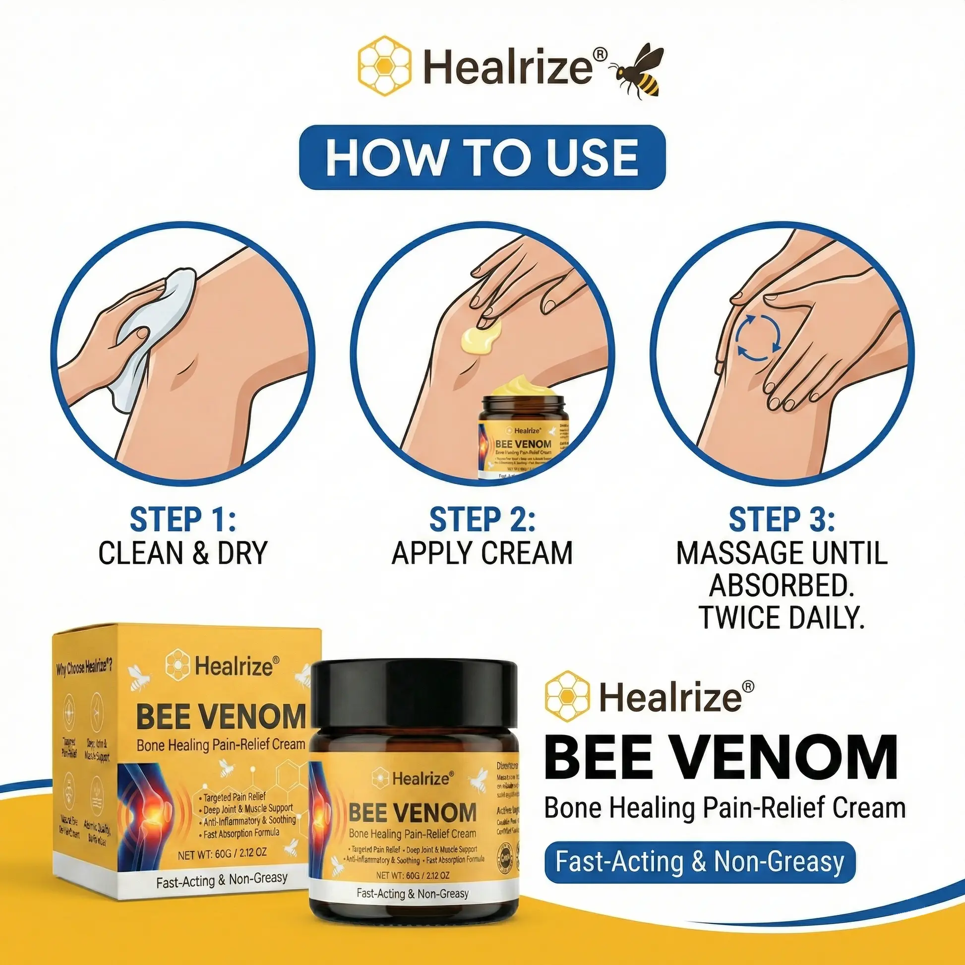 Healrize®Bee Venom Bone Healing Pain-Relief Cream