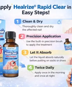 Healrize®Nano Rapid Clear Nail Fungus Rapair Liquid Effective in 7 Days, Permanently Eliminates the Root