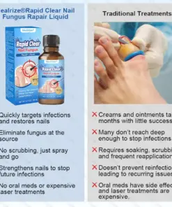 Healrize®Nano Rapid Clear Nail Fungus Rapair Liquid Effective in 7 Days, Permanently Eliminates the Root