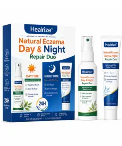 Healrize® Natural Eczema Day & Night Repair Duo – 100% Steroid-Free Soothing for Intense Itch & Barrier Repair