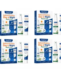 Healrize® Natural Eczema Day & Night Repair Duo – 100% Steroid-Free Soothing for Intense Itch & Barrier Repair