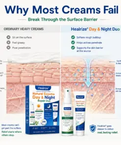 Healrize® Natural Eczema Day & Night Repair Duo – 100% Steroid-Free Soothing for Intense Itch & Barrier Repair