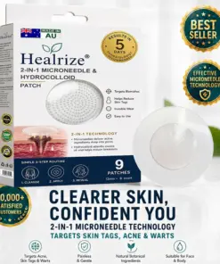 𝐇𝐞𝒂𝒍𝗿𝗶𝙯𝙚®2-in-1 Microneedle & Hydrocolloid Patch