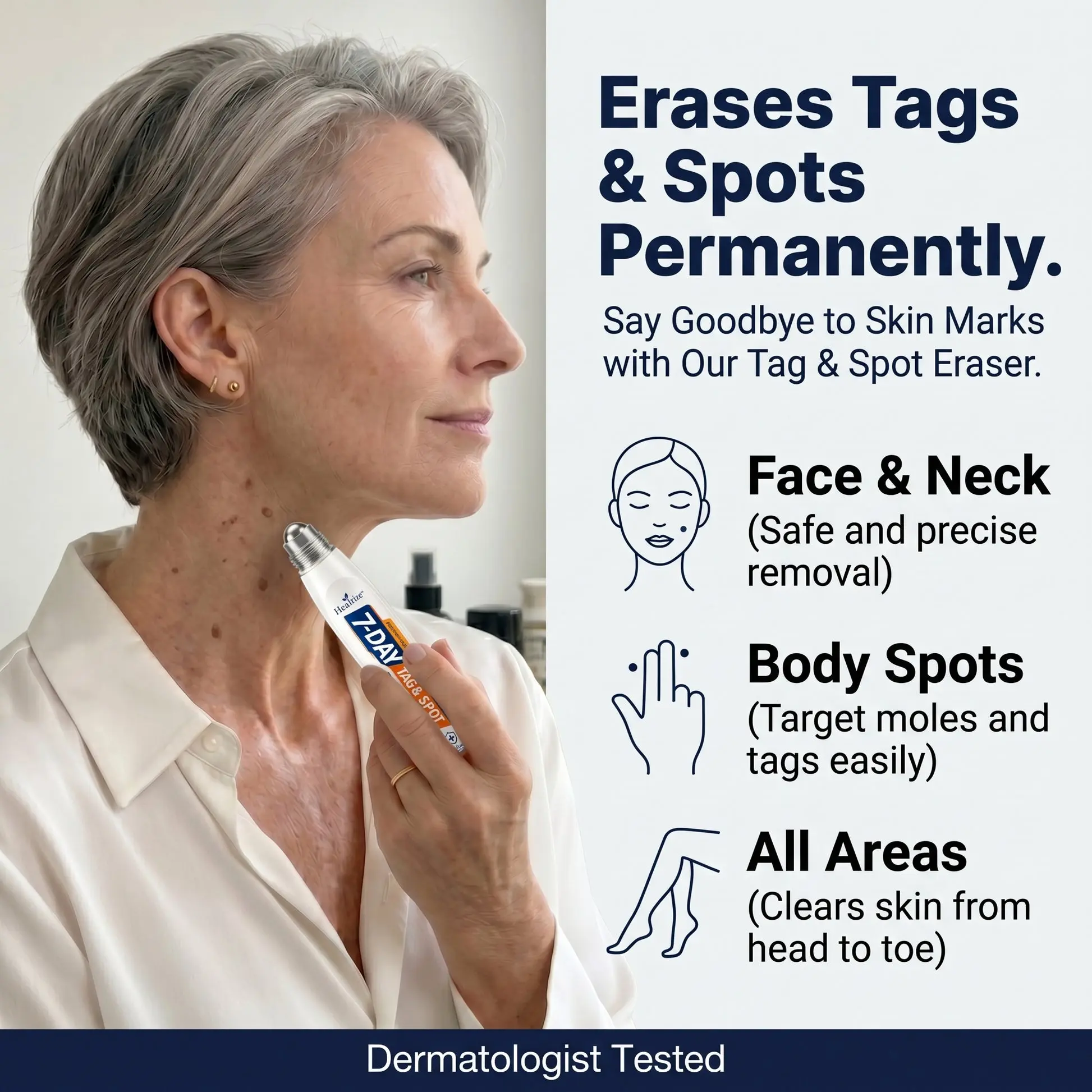 Healrize® 7-Day Skin Tag & Spot Eraser Painless & Scar-Free Advanced Imperfection Removal Rollerball Pen