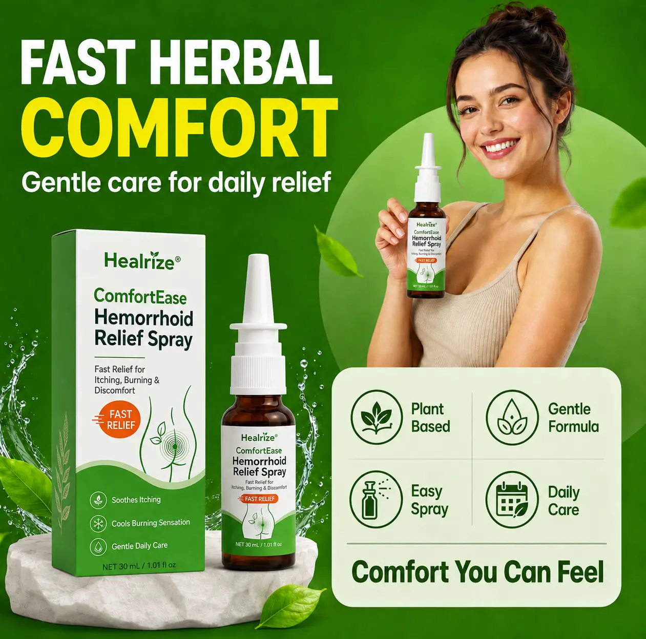 Healrize® ComfortEase Hemorrhoid Relief Spray