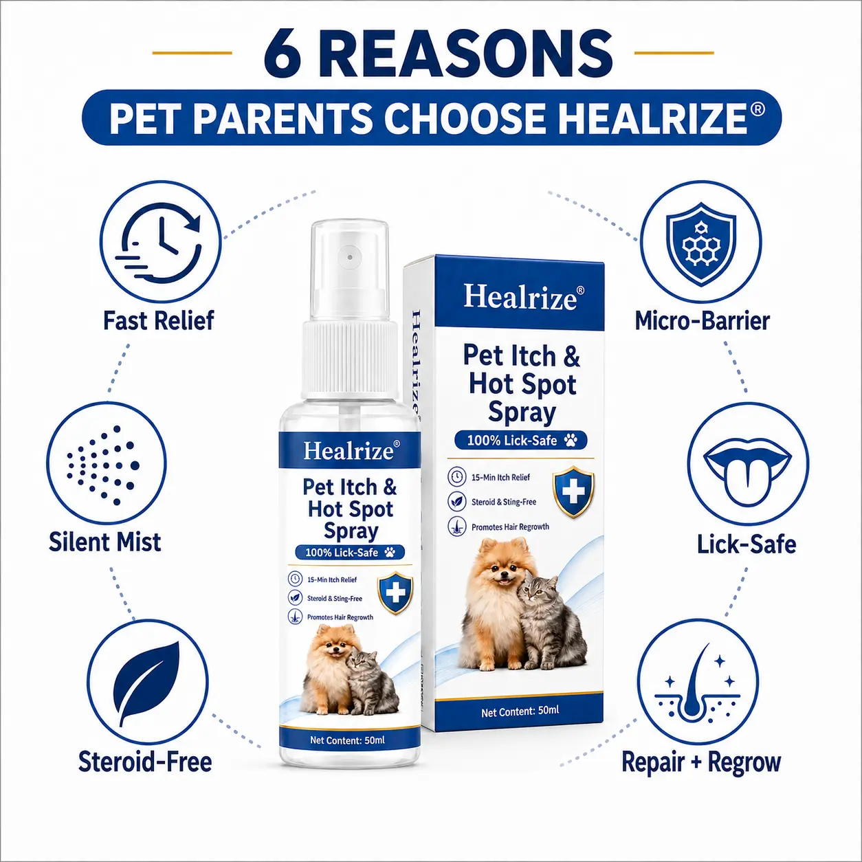 Healrize® Pet Itch & Hot Spot Spray
